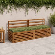 Bankkussen 200x40x8 cm groen blad