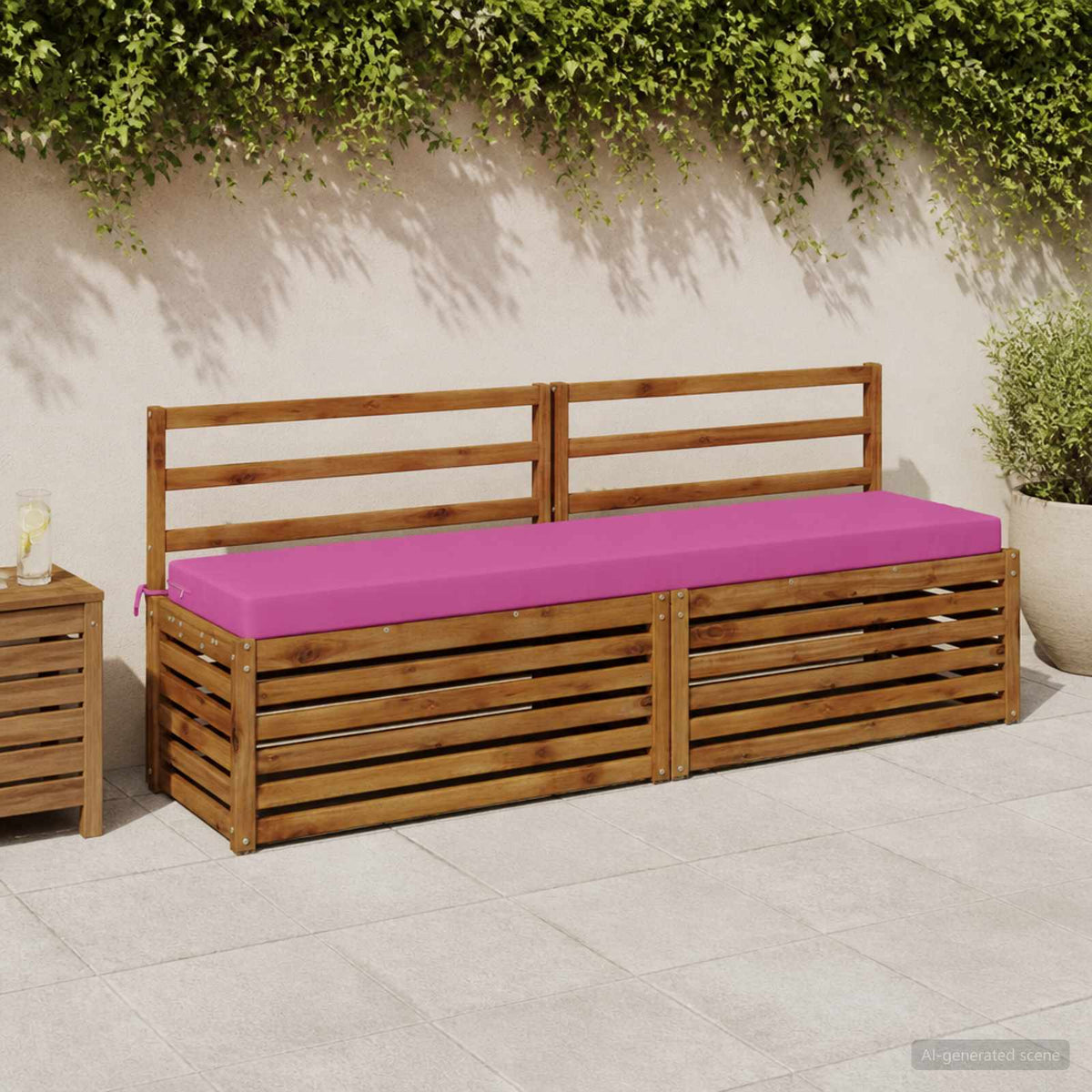 2-delige Bankkussens SOEST 2 st 100% Polyester Roze