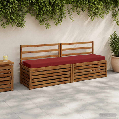 Bankkussen SOEST 100% Polyester Wijnrood 200 x 40 x 8 cm