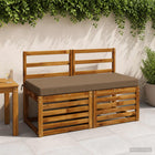 Bankkussens 2 stuks taupe 100% polyester