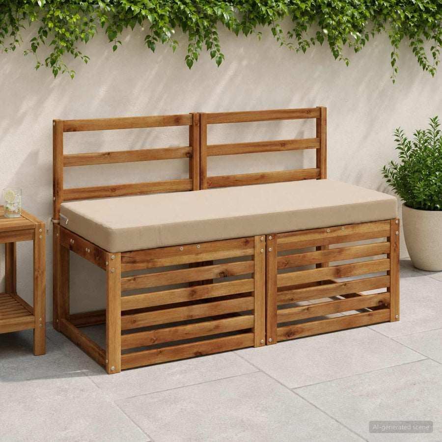 2-delige Bankkussens SOEST 2 st 100% Polyester Zand