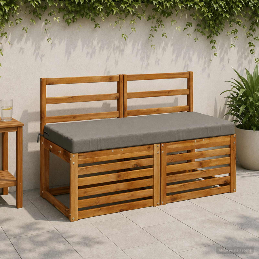 2-delige Bankkussens SOEST 2 st 100% Polyester Grijs
