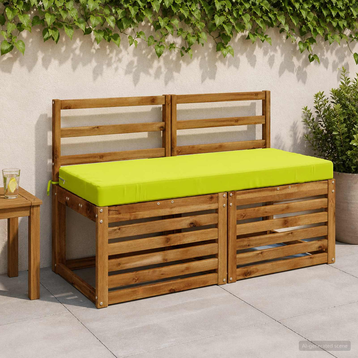 Bankkussen SOEST 100% Polyester Helder groen 110 x 50 x 8 cm
