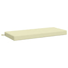 Bankkussen 110x50x8 cm crèmekleurig polyester