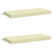 Bankkussens 2 stuks crèmekleurig polyester