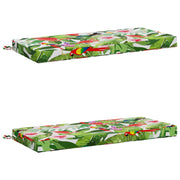 Bankkussens 2 stuks tropisch meerkleurig polyester