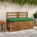 Bankkussens 2 stuks groen polyester 100%