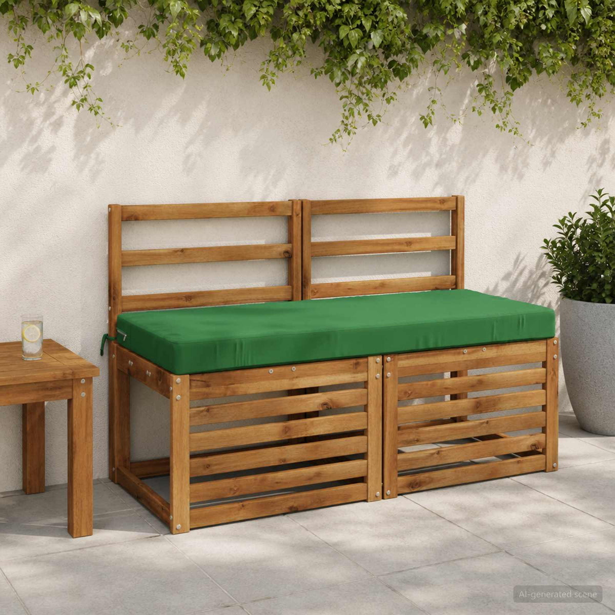 Bankkussen SOEST 100% Polyester Groen 120 x 50 x 8 cm