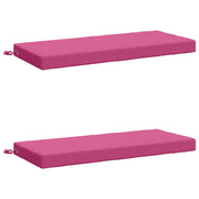 Bankkussens 2 stuks roze 100% polyester