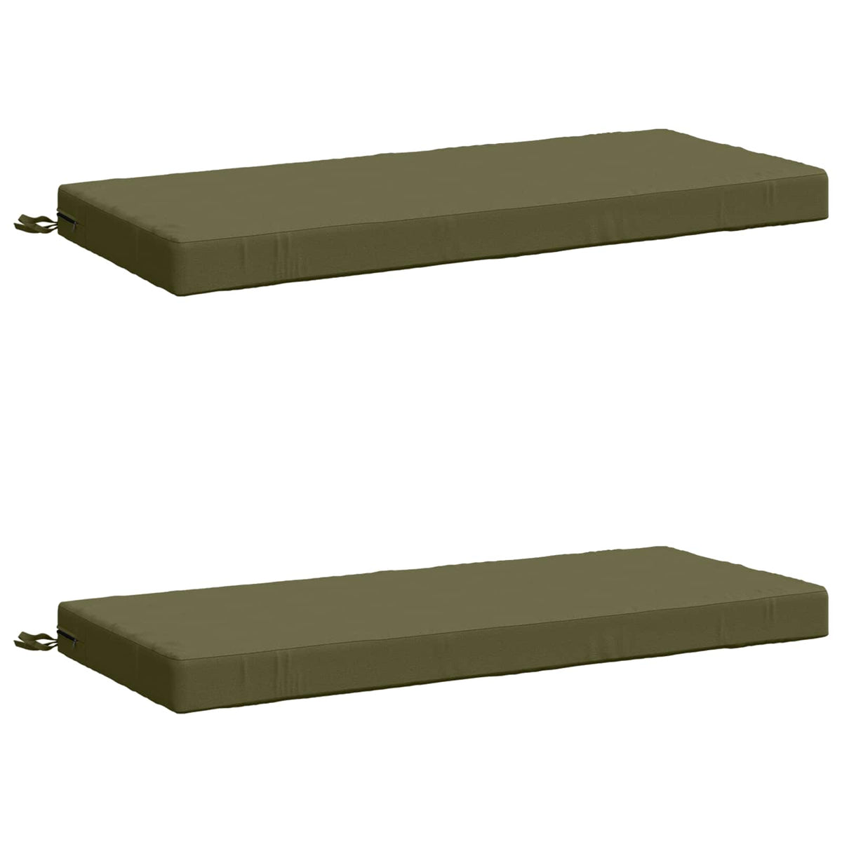 2-delige Bankkussens SOEST 2 st 100% Polyester Olijfgroen