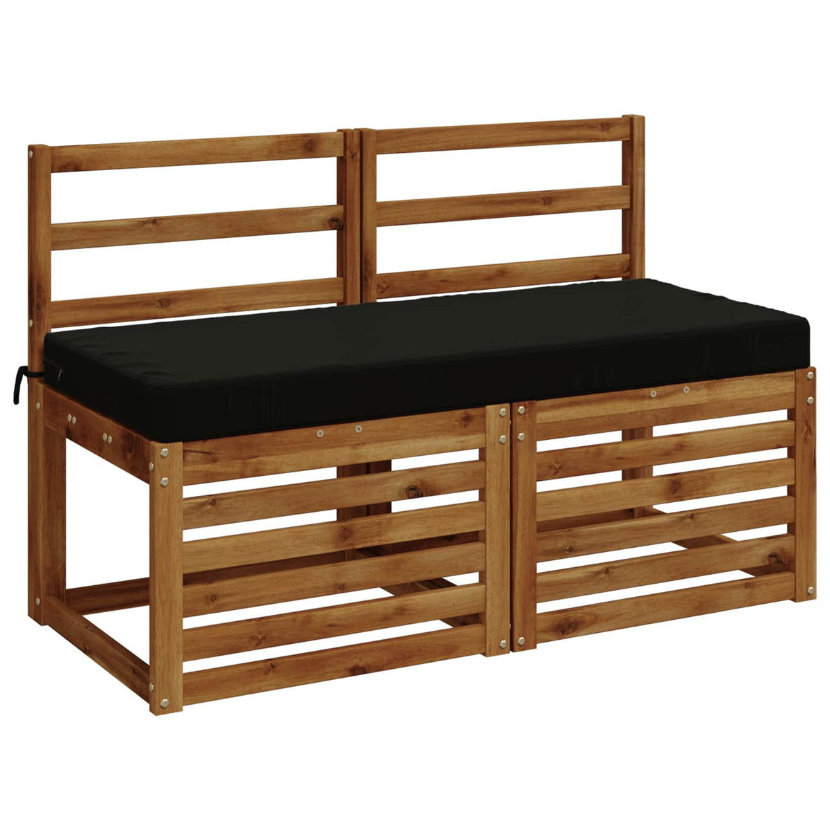 Bankkussen SOEST 100% Polyester Zwart 120 x 50 x 8 cm