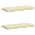 Bankkussens set van 2 crèmekleurig polyester