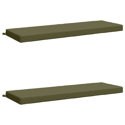 2-delige Bankkussens SOEST 2 st 100% Polyester Olijfgroen