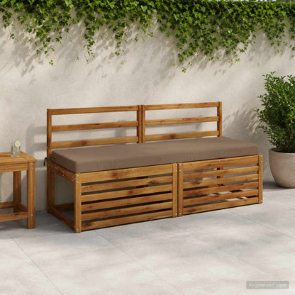 2-delige Bankkussens SOEST 2 st 100% Polyester Taupe