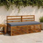 Bankkussen 140x50x8 cm blauw polyester