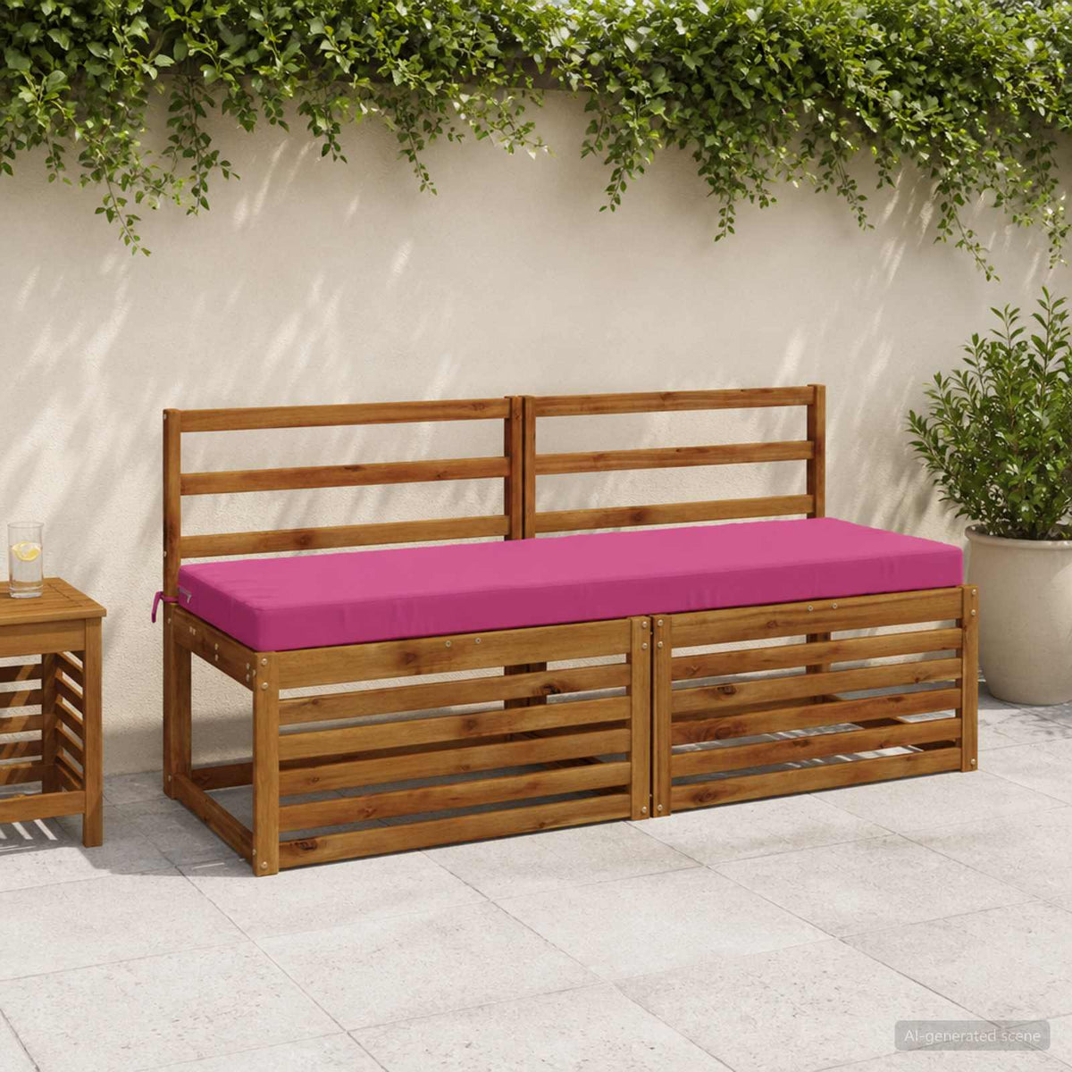 2-delige Bankkussens SOEST 2 st 100% Polyester Roze