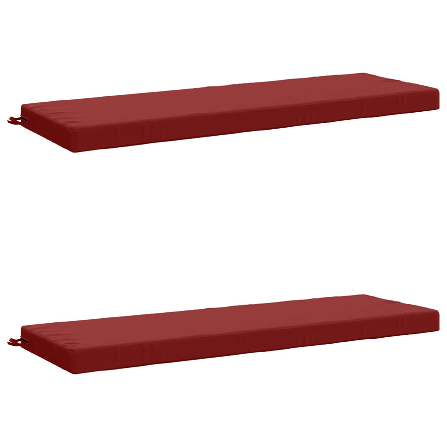 2-delige Bankkussens SOEST 2 st 100% Polyester Wijnrood