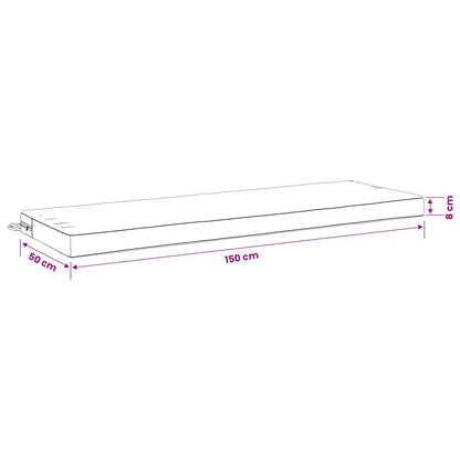 Bankkussen SOEST 100% Polyester Antraciet 150 x 50 x 8 cm