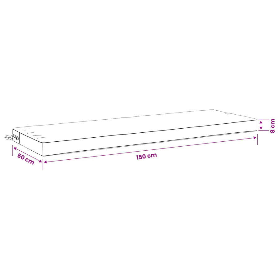 Bankkussen SOEST 100% Polyester Antraciet 150 x 50 x 8 cm