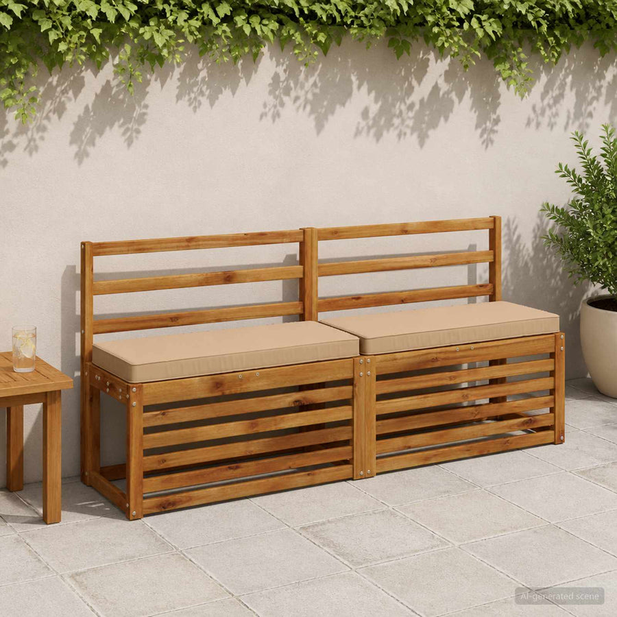 2-delige Bankkussens VUGHT 2 st 100% Polyester Zand