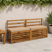 Bankkussen 80x40x5 cm zand polyester