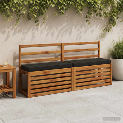 1-delig Bankkussen VUGHT 100% Polyester Zwart 80 x 40 x 5 cm