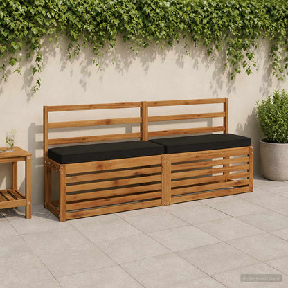 1-delig Bankkussen VUGHT 100% Polyester Zwart 60 x 30 x 5 cm