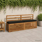Bankkussens 2 stuks zwart 100% polyester