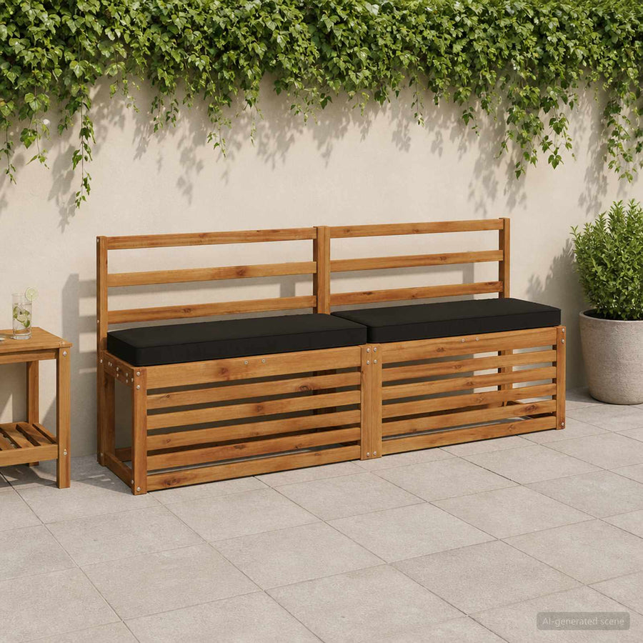 2-delige Bankkussens VUGHT 2 pcs 100% Polyester Zwart
