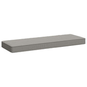 Bankkussen 60x30x5 cm polyester grijs
