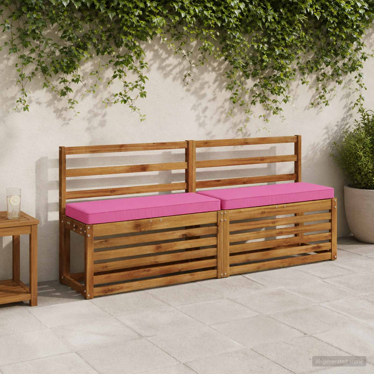 1-delig Bankkussen VUGHT 100% Polyester Roze 60 x 30 x 5 cm
