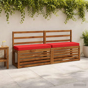 Bankkussens set 2 stuks 100% polyester rood