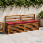 Bankkussen 60x30x5 cm wijnrood polyester