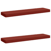 Bankkussens 2 stuks rood 100% polyester