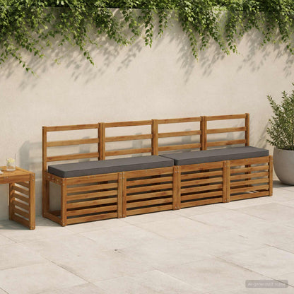 1-delig Bankkussen VUGHT 100% Polyester Grijs 100 x 30 x 5 cm