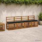 Bankkussen zwart 100x30x5 cm polyester