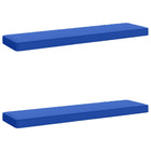 Bankkussens set van 2 blauw 100x30x5 cm