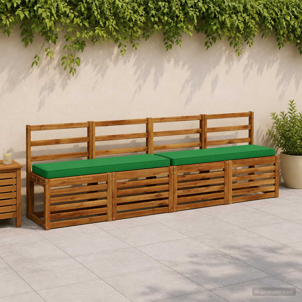 1-delig Bankkussen VUGHT 100% Polyester Groen 100 x 30 x 5 cm