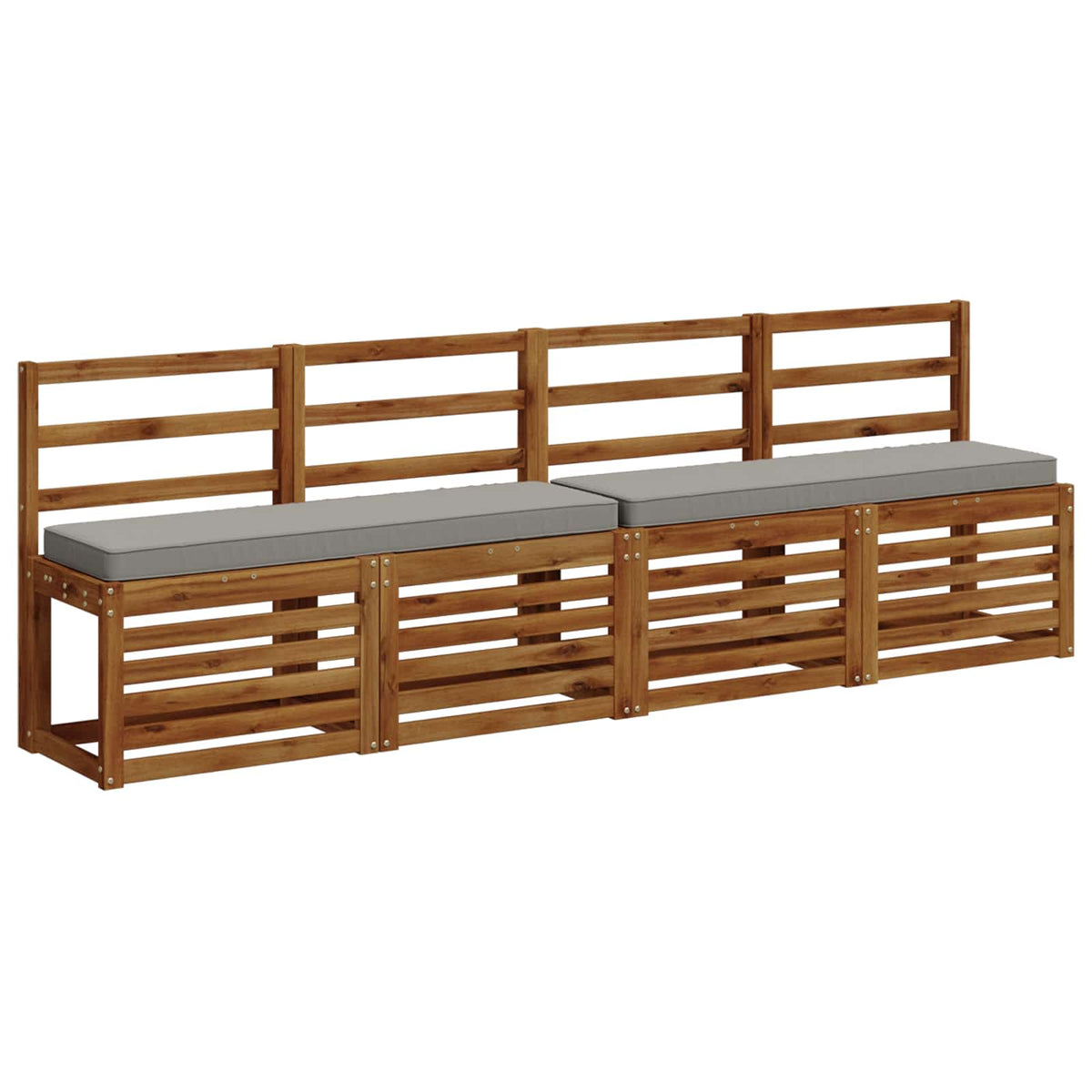 1-delig Bankkussen VUGHT 100% Polyester Grijs 110 x 30 x 5 cm