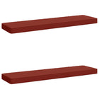 Bankkussens 2 stuks rood polyester