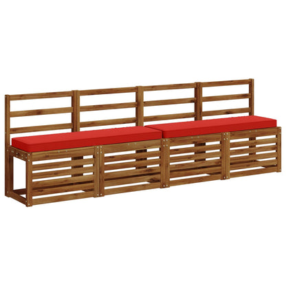 1-delig Bankkussen VUGHT 100% Polyester Rood 120 x 30 x 5 cm