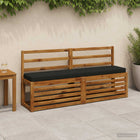 Bankkussen 140x30x5 cm zwart polyester