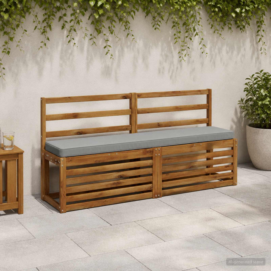 1-delig Bankkussen VUGHT 100% Polyester Grijs 140 x 30 x 5 cm