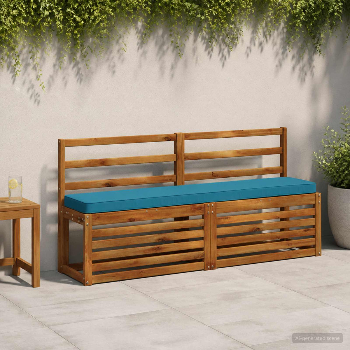 2-delige Bankkussens VUGHT 2 pcs 100% Polyester Lichtblauw