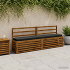 Bankkussen 180x30x5 cm zwart polyester