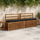 Bankkussen 170x30x5 cm zwart polyester