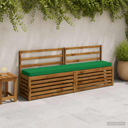 Bankkussen groen 180x30x5 cm polyester