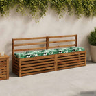 Bankkussen 100% polyester bladpatroon groen