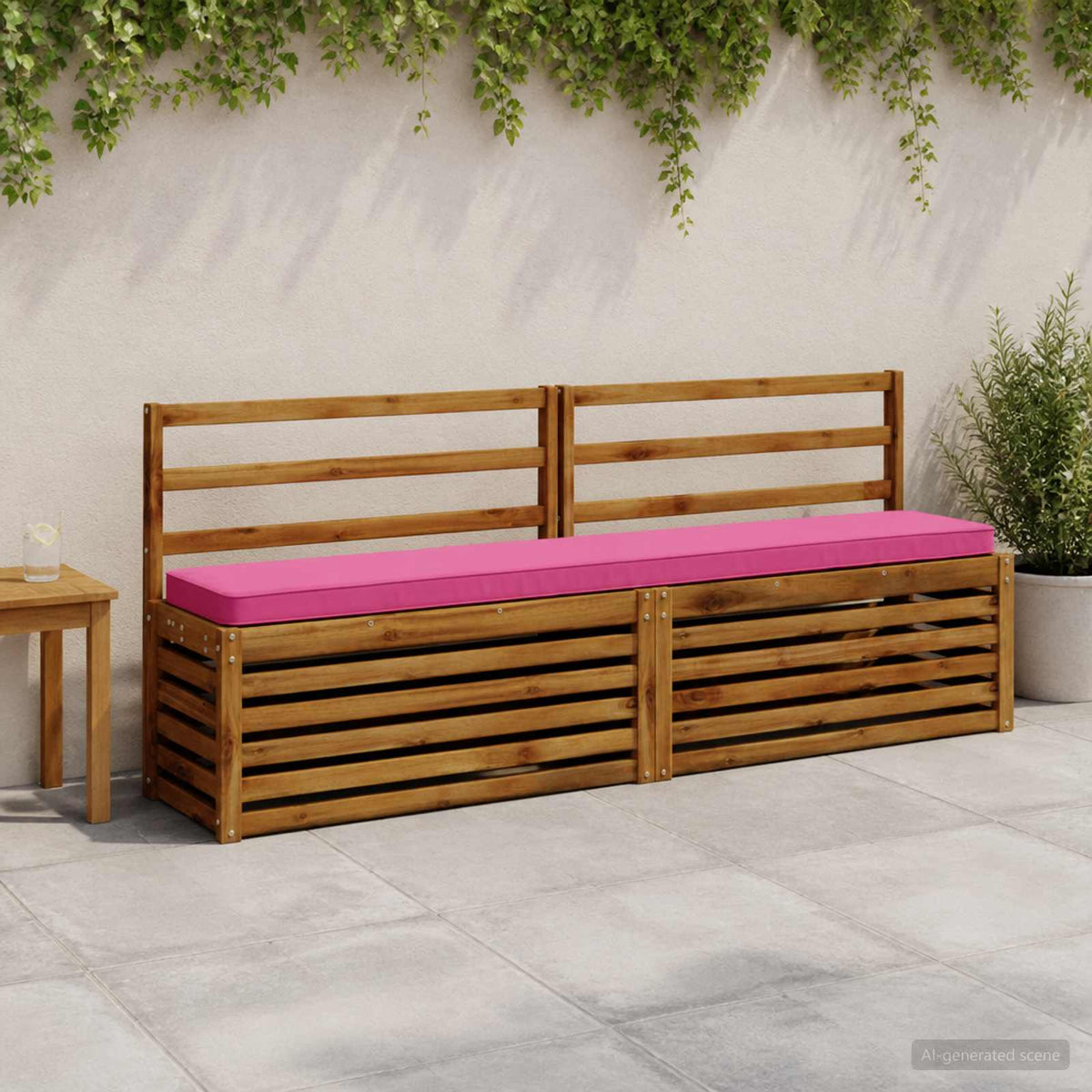 1-delig Bankkussen VUGHT 100% Polyester Roze 170 x 30 x 5 cm