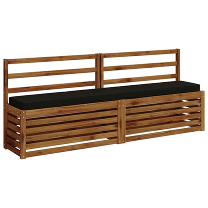 1-delig Bankkussen VUGHT 100% Polyester Zwart 180 x 30 x 5 cm